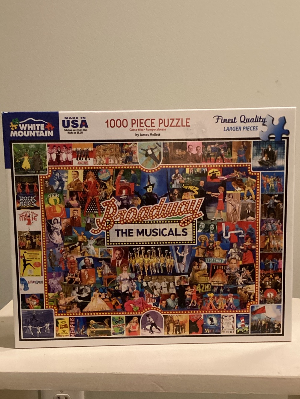 White Mountain Multicolor Broadway Musicals Collage Puzzle